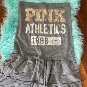 PINK Victoria’s Secret Strapless Ruffle Dress Vintage